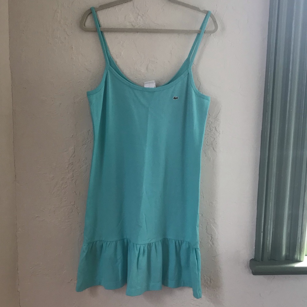 Lacoste Stretch Cotton Pique Beach Slip Dress